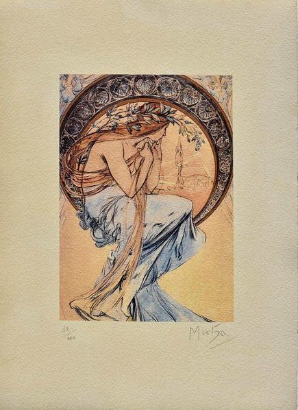 ALPHONSE MUCHA LITHOGRAPH (1 of 2)