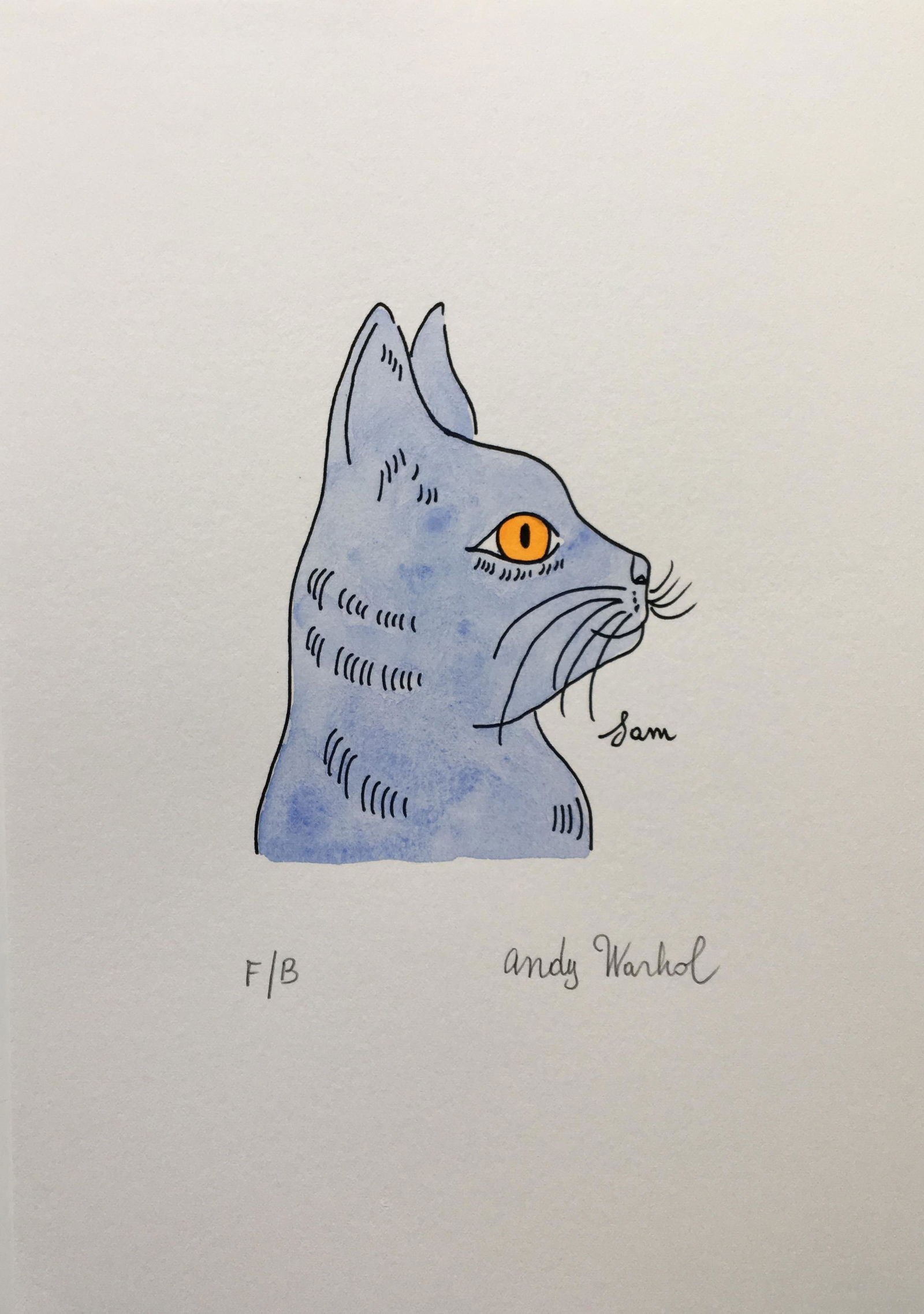 ANDY WARHOL WATERCOLOR (1 of 3)