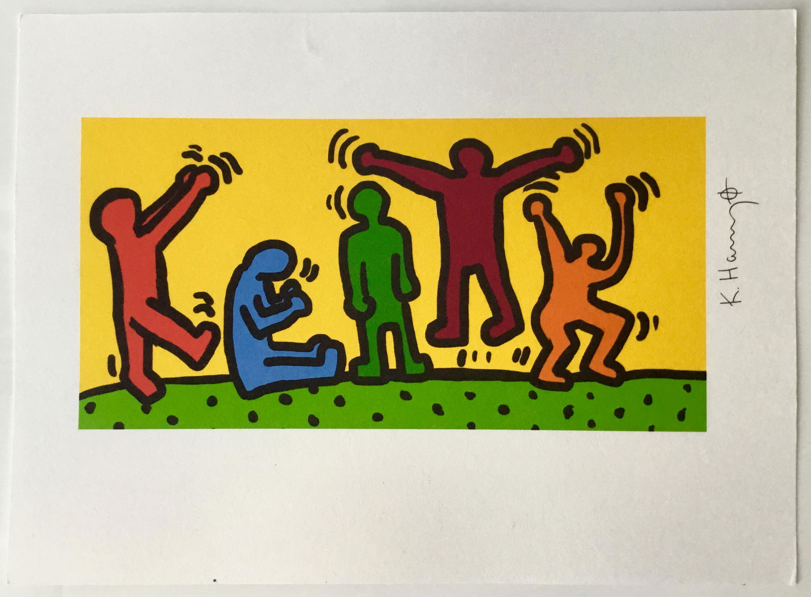 KEITH HARING SIGNED LITHOGRAPH (1 of 3)