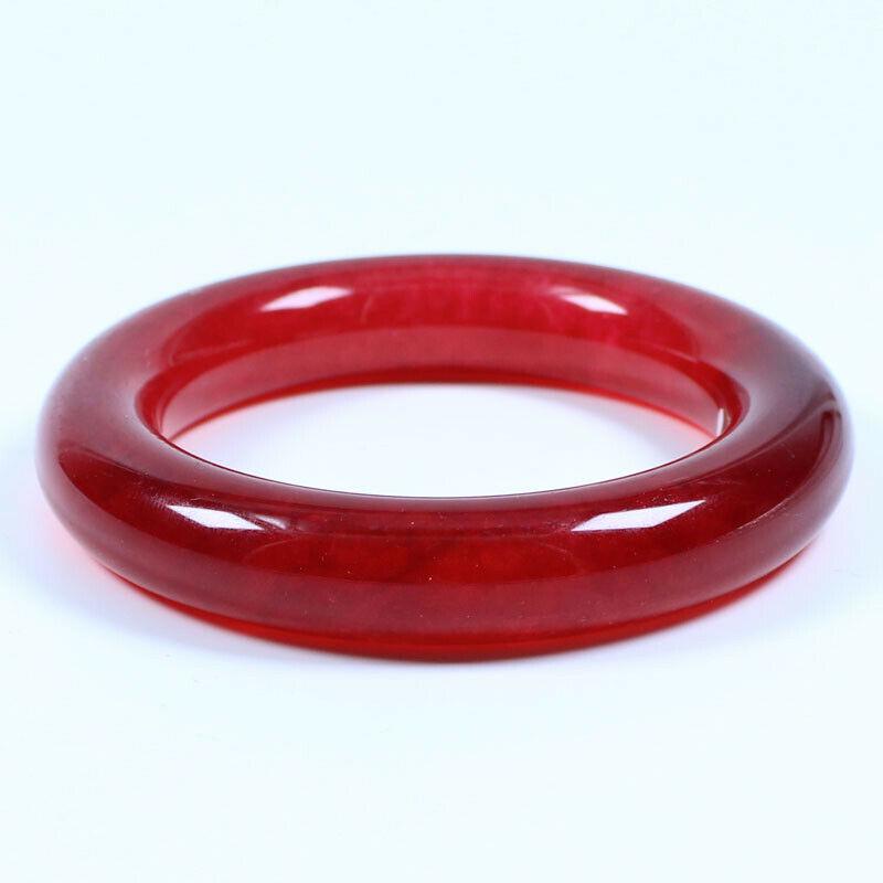 CHINESE RED JADE BANGLE (1 of 2)