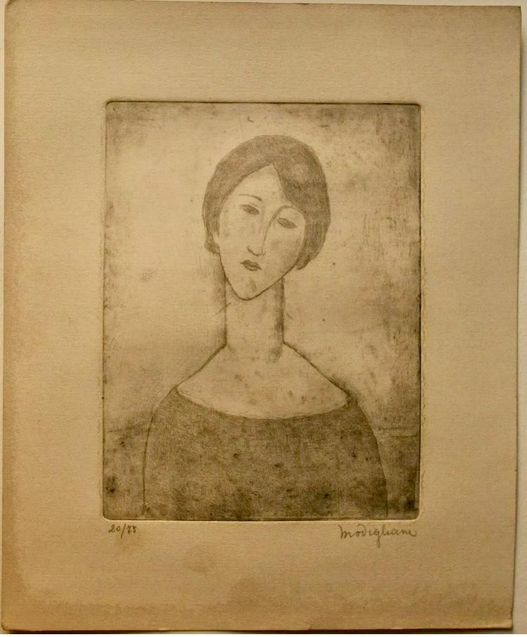 AMEDEO MODIGLIANI ETCHING (1 of 3)