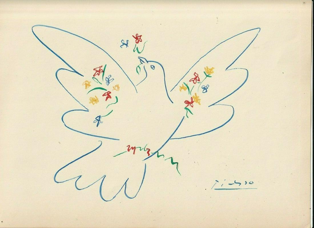 PABLO PICASSO INK ON PAPER: Original drawing on paper in the manner of Pablo Picasso (1881-1973, Spanish). Sold unframed. SIZE: 12 X 8.9 INCHES. Provenance private collector Athens, Greece. Pablo Ruiz Picasso was a Spanish paint