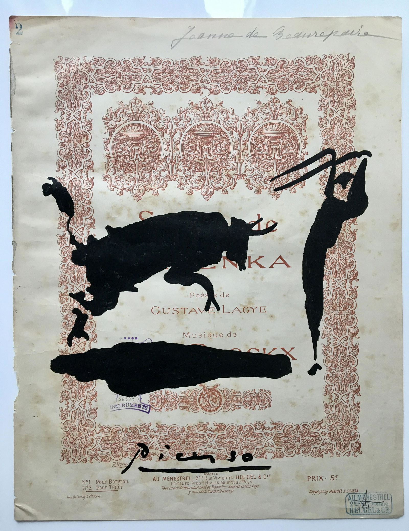 PABLO PICASSO INK ON PAPER (1 of 2)