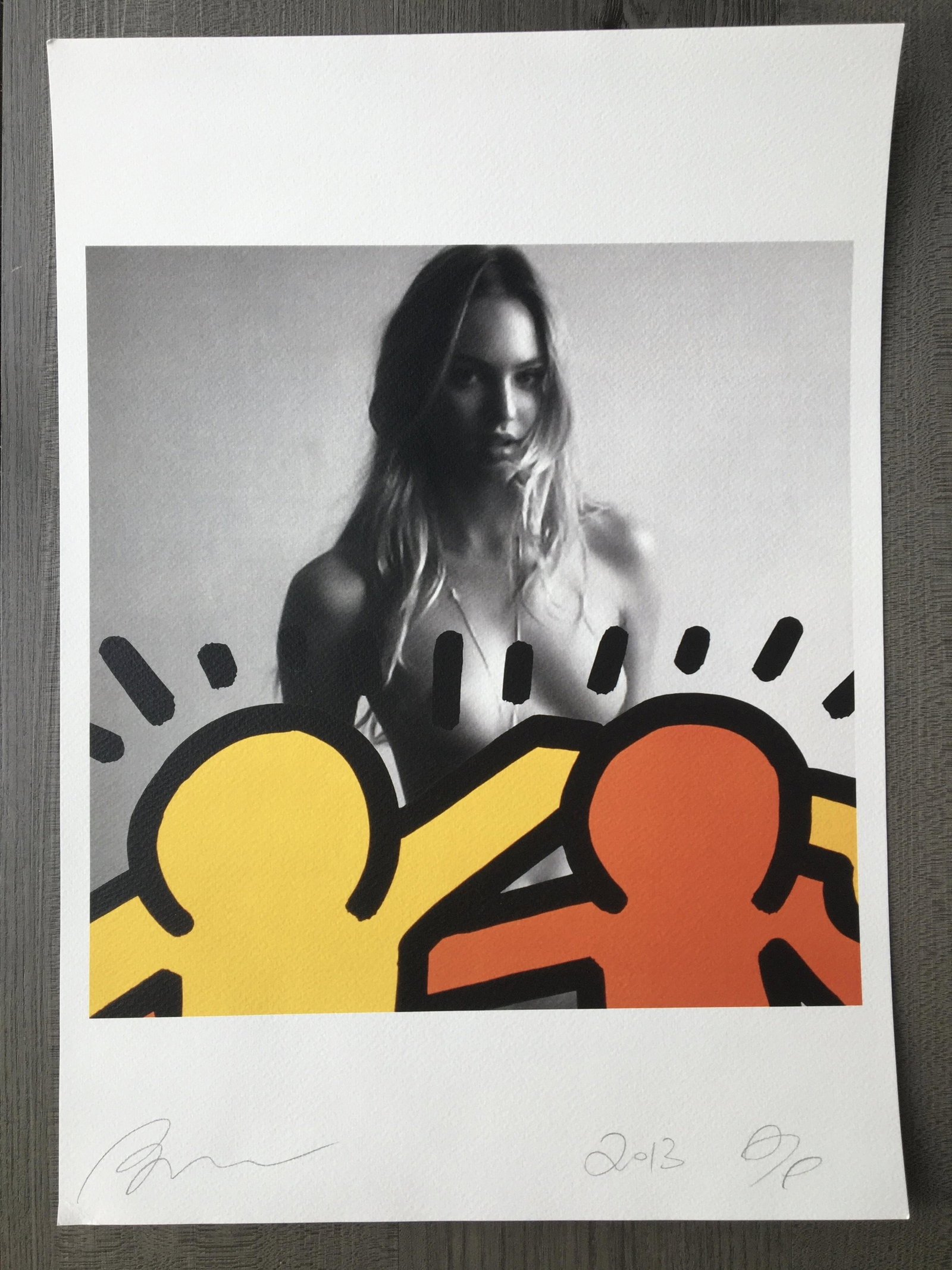 GRAFFITI POP ART LITHOGRAPH: GRAFFITI POP ART LITHOGRAPH. SIZE: 45 x 32 cm. Art Print on thick textured matte paper. Unframed. Small fold on left corner, see photos.