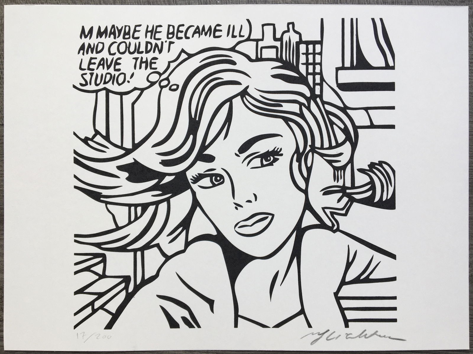 ROY LICHTENSTEIN POP ART SILKSCREEN LITHOGRAPH (1 of 2)