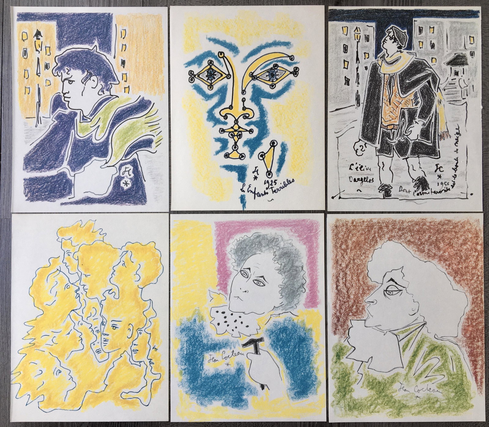 LOT OF JEAN COCTEAU PRINTS: 8 JEAN COCTEAU PRINTS. SIZE: 16.5 X 22.5 CM. UNFRAMED.