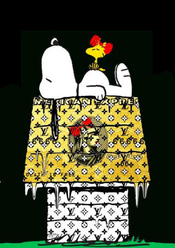 GRAFFITI POP ART LITHOGRAPH SNOOPY: SIZE: 29X21cm . Art Print on thick textured matte paper.