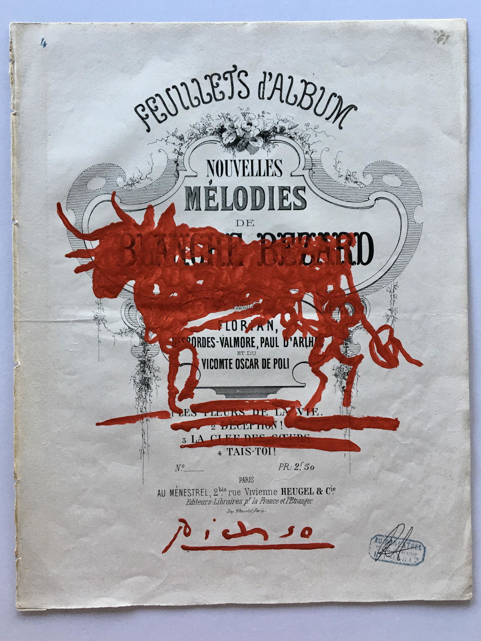 PABLO PICASSO DRAWING ON PAPER (In The Style) (1 of 2)