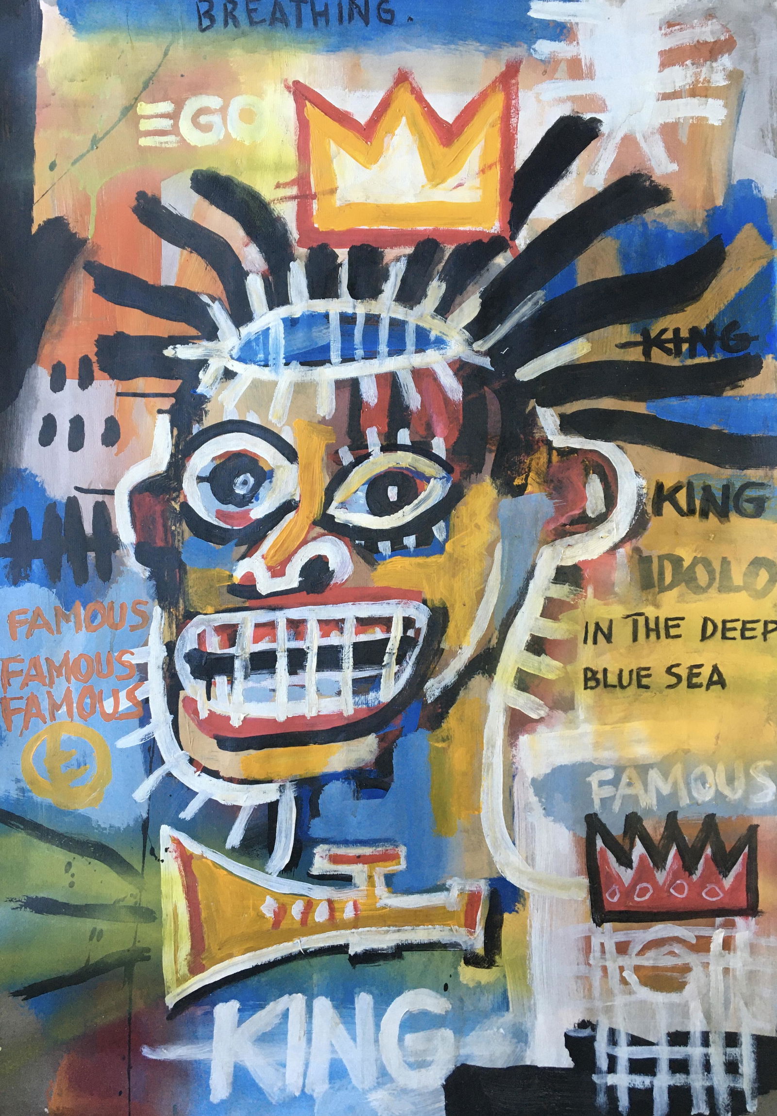 POP GRAFFITI ART LARGE MIXED MEDIA ON PAPER (1 of 4)