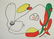 JOAN MIRO ABSTRACT DRAWING ON PAPER