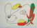 JOAN MIRO ABSTRACT DRAWING ON PAPER - 2