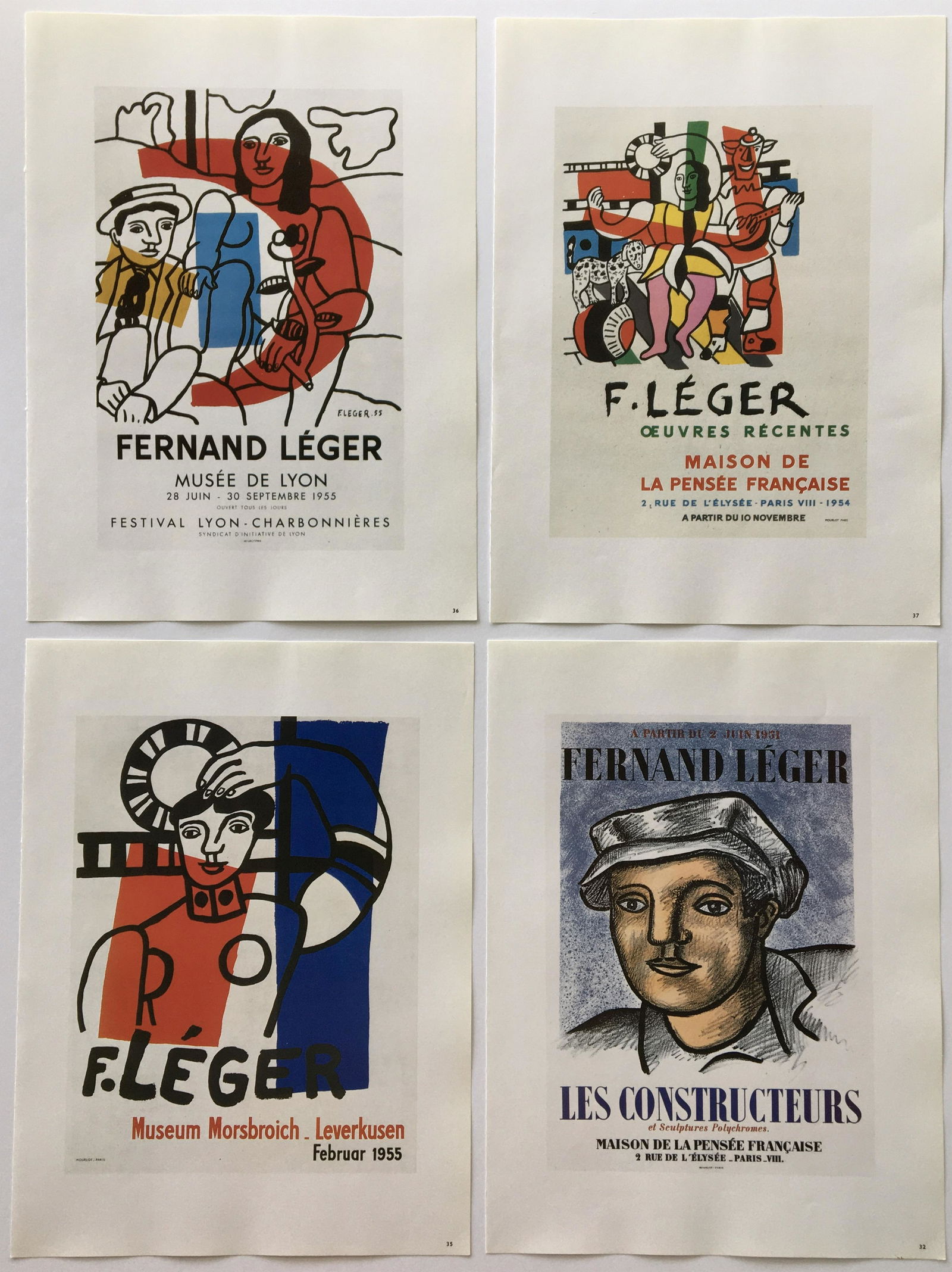 LOT OF 7 PRINTS OF FERNAND LEGER  POSTERS (1 of 9)