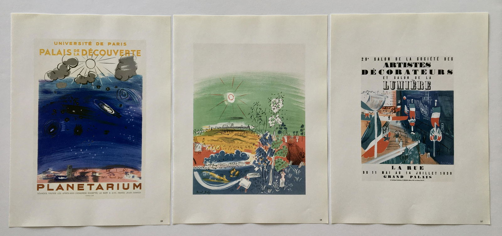 LOT OF 3 PRINTS OF RAOUL DUFY POSTERS (1 of 4)