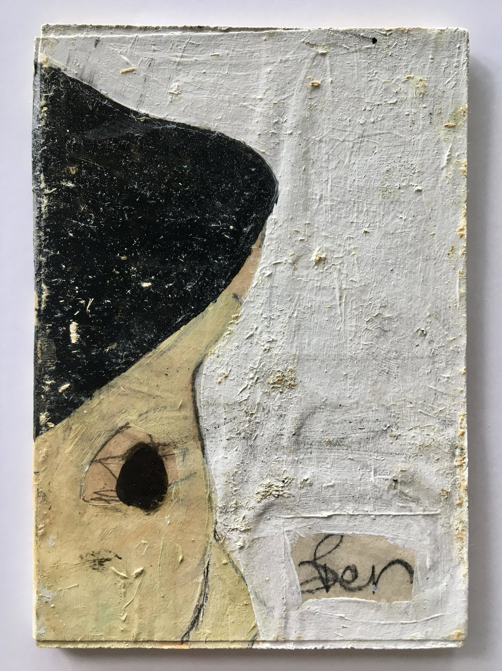 ABSTRACT MINIMALIST OIL PAINTING: Abstract Minimalist Oil Painting on Board. Size: 9.3 x 14.2 cm (3.7 x 5.6) inches. Acquired at an Estate Sale, Montmartre, Paris.