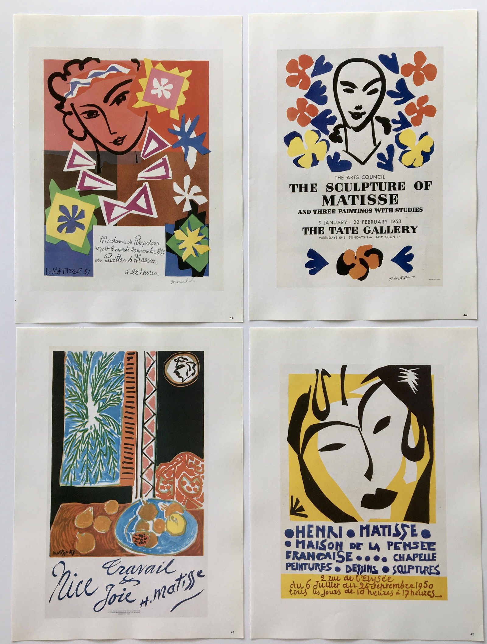 LOT OF 9 PRINTS OF HENRI MATISSE POSTERS (1 of 11)
