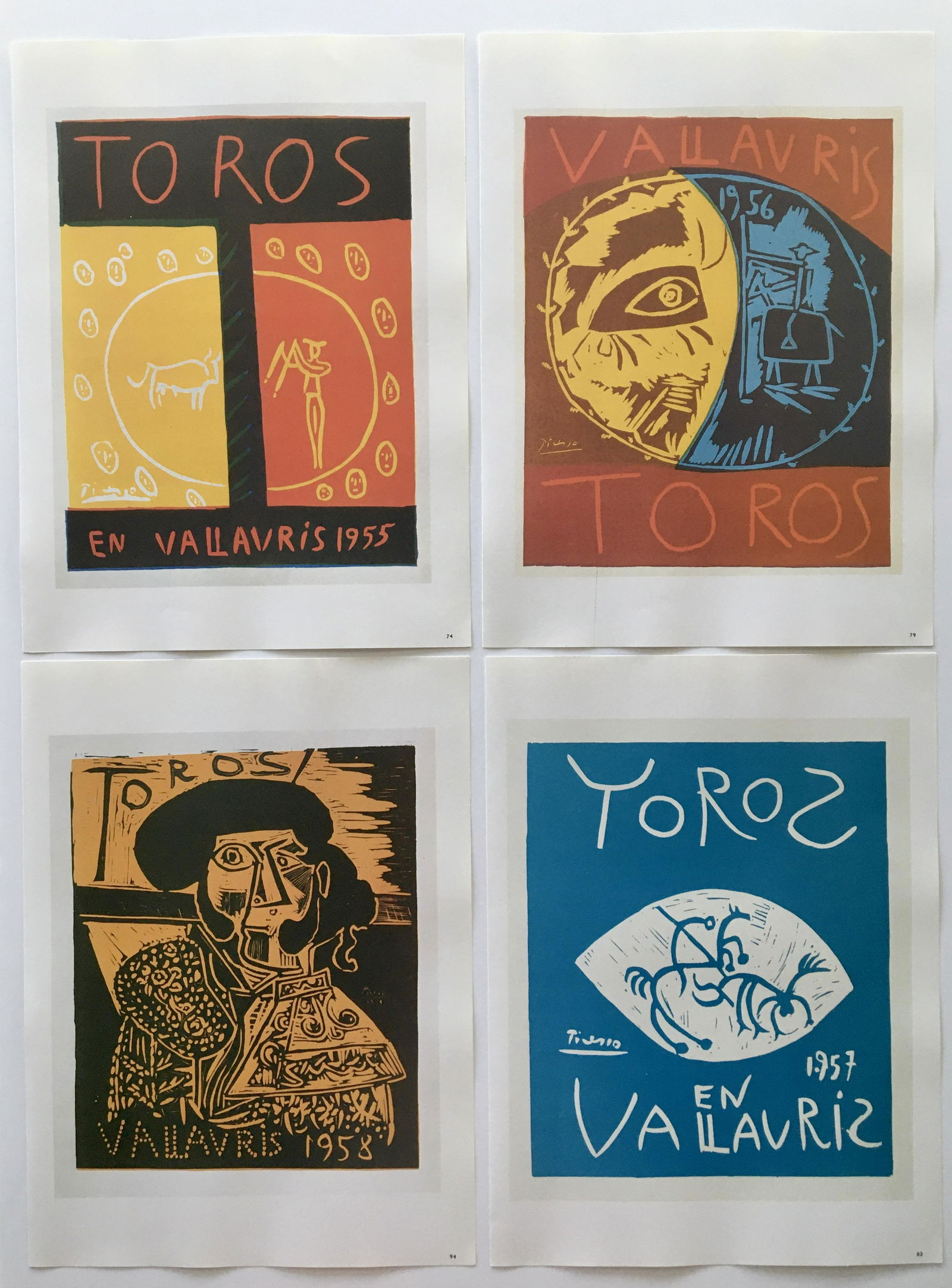 LOT OF 4 PRINTS OF PABLO PICASSO POSTERS (1 of 5)