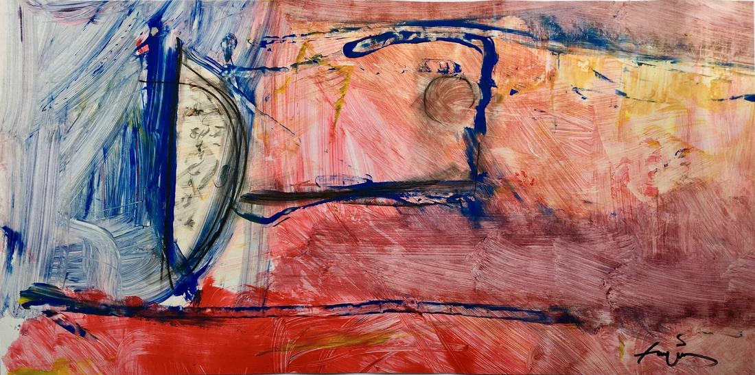 ABSTRACT MIXED MEDIA PAINTING TAPIES (1 of 5)