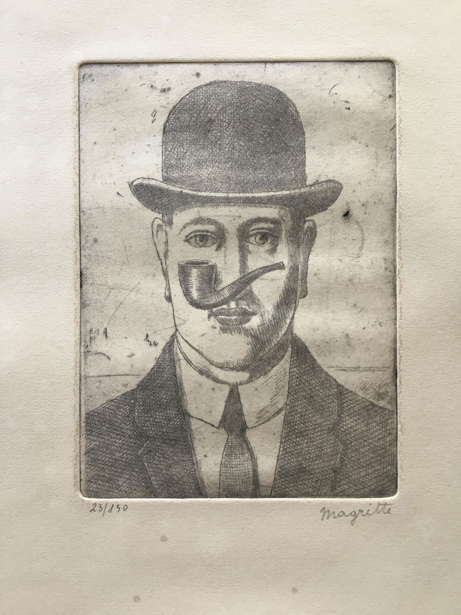 RENE MAGRITTE ETCHING (1 of 2)