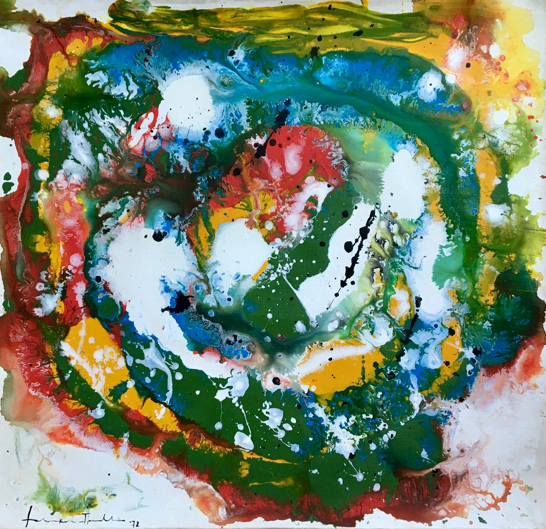 ABSTRACT MIXED MEDIA ON CANVAS PAINTING (1 of 2)