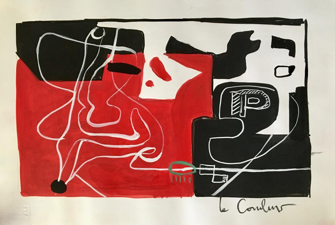 LE CORBUSIER MIXED MEDIA ON PAPER (1 of 3)