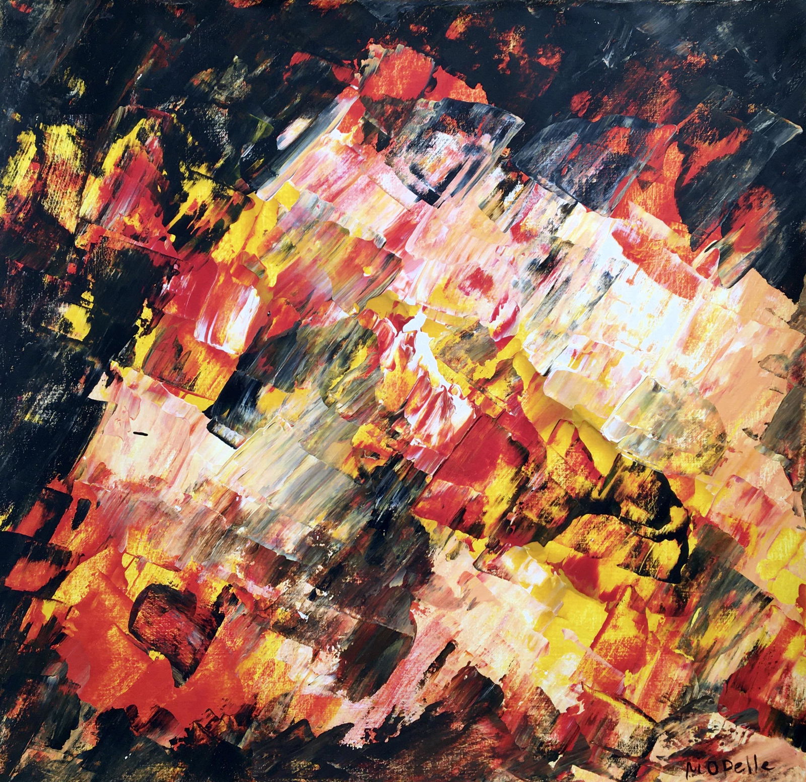 ABSTRACT ACRYLIC PAINTING ON CANVAS (1 of 1)