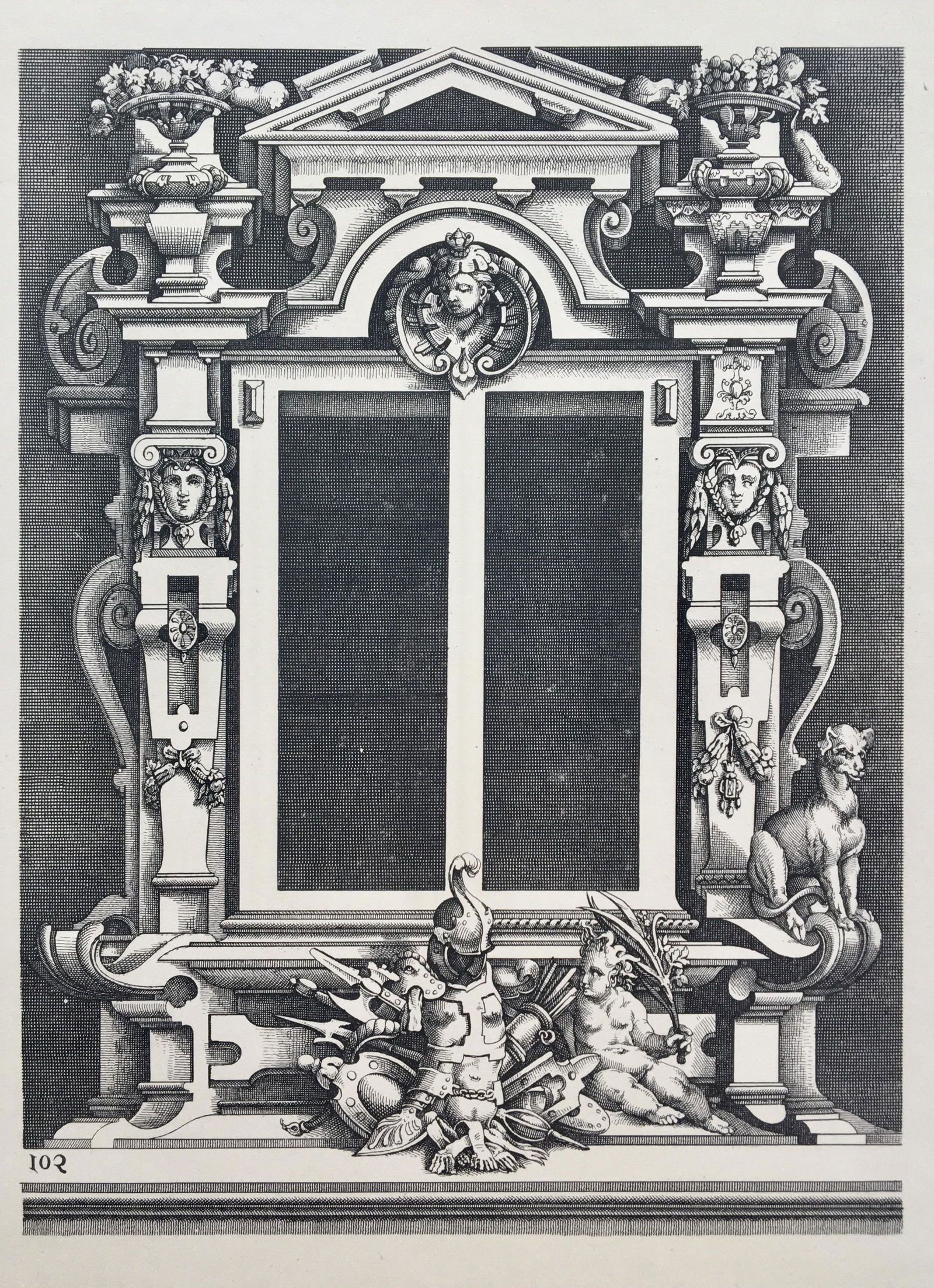 GOTHIC GERMAN ARCHITECTURAL PRINT WENDEL DIETTERLIN (1 of 2)