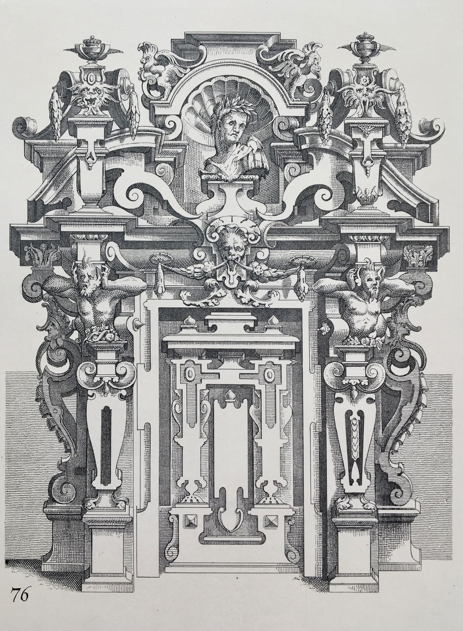 ANTIQUE ARCHITECTURAL LITHOGRAPH  WENDEL DIETTERLIN (1 of 2)