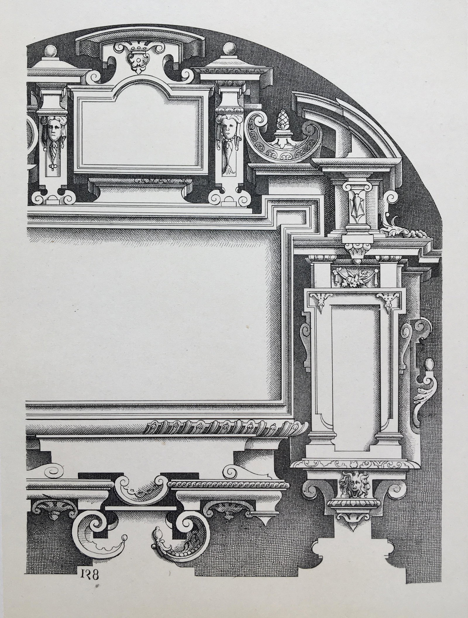ANTIQUE ARCHITECTURAL LITHOGRAPH  WENDEL DIETTERLIN (1 of 2)