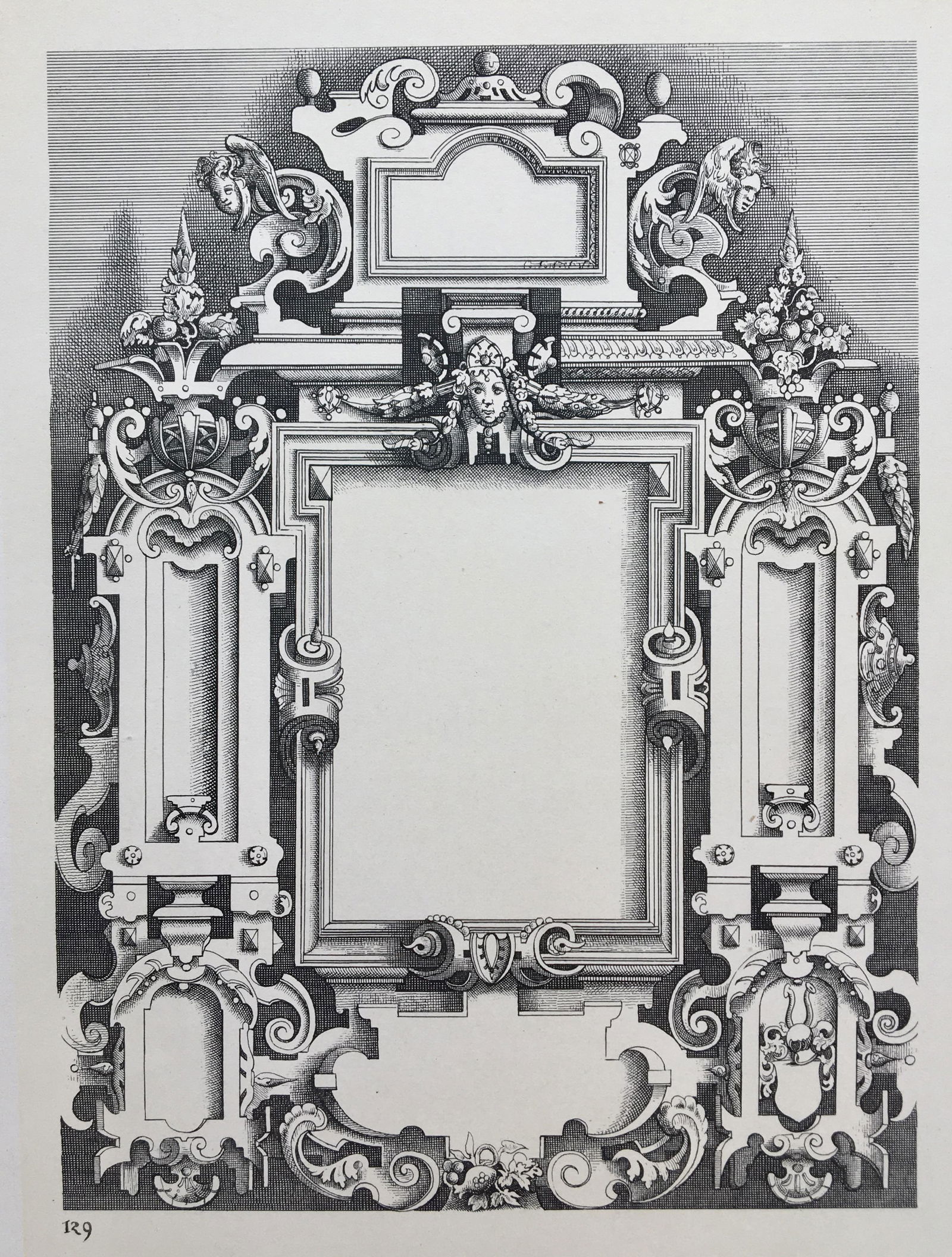 ANTIQUE ARCHITECTURAL LITHOGRAPH  WENDEL DIETTERLIN (1 of 2)