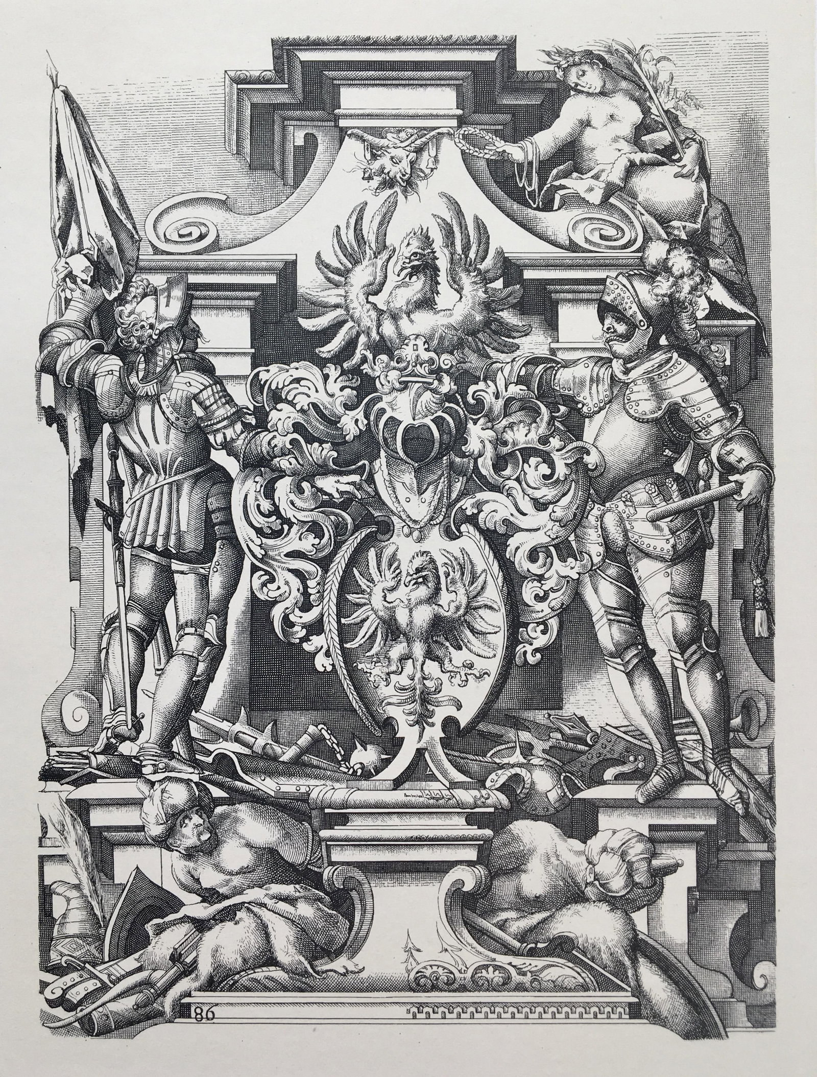 ANTIQUE ARCHITECTURAL LITHOGRAPH  WENDEL DIETTERLIN (1 of 2)