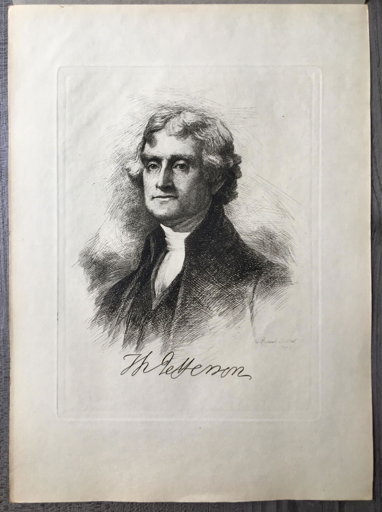 PRESIDENT THOMAS JEFFERSON ENGRAVING (1 of 3)