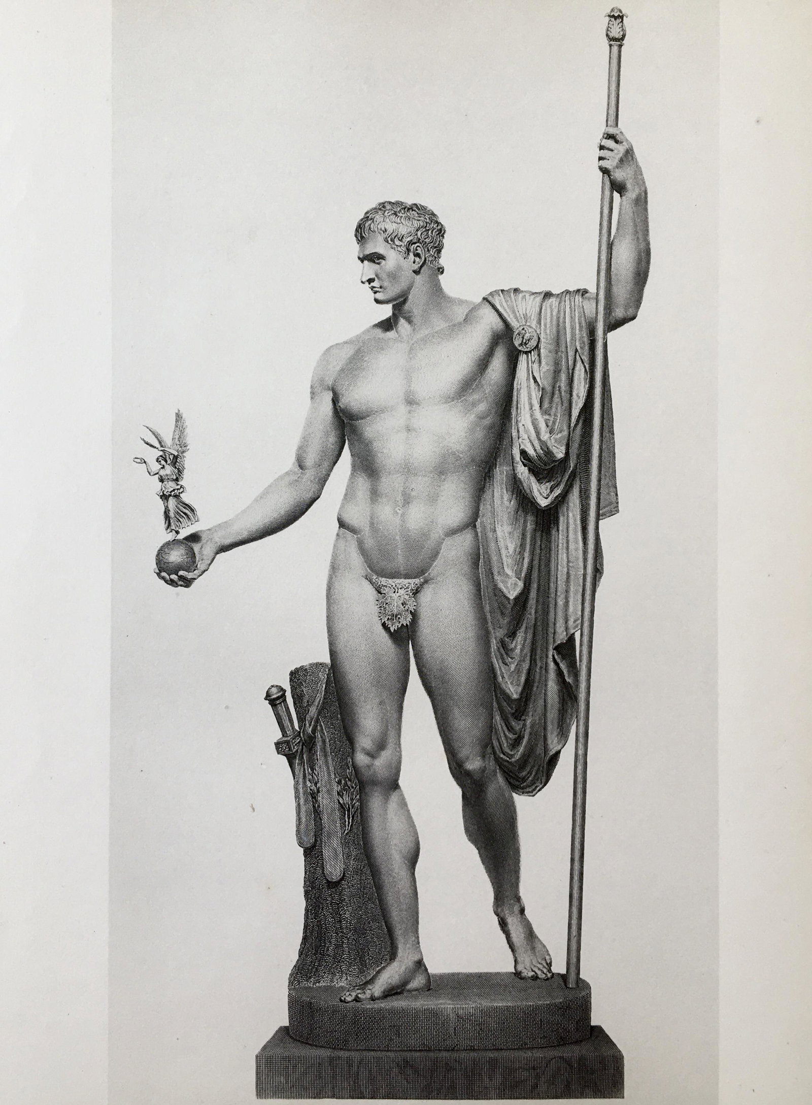 ENGRAVING AFTER ANTONIO CANOVA NAPOLEON: ANTIQUE ENGRAVING AFTER ANTONIO CANOVA. Engraving is sold Unframed. Size: 13 X 10.5 inches. Printed Circa 1870.