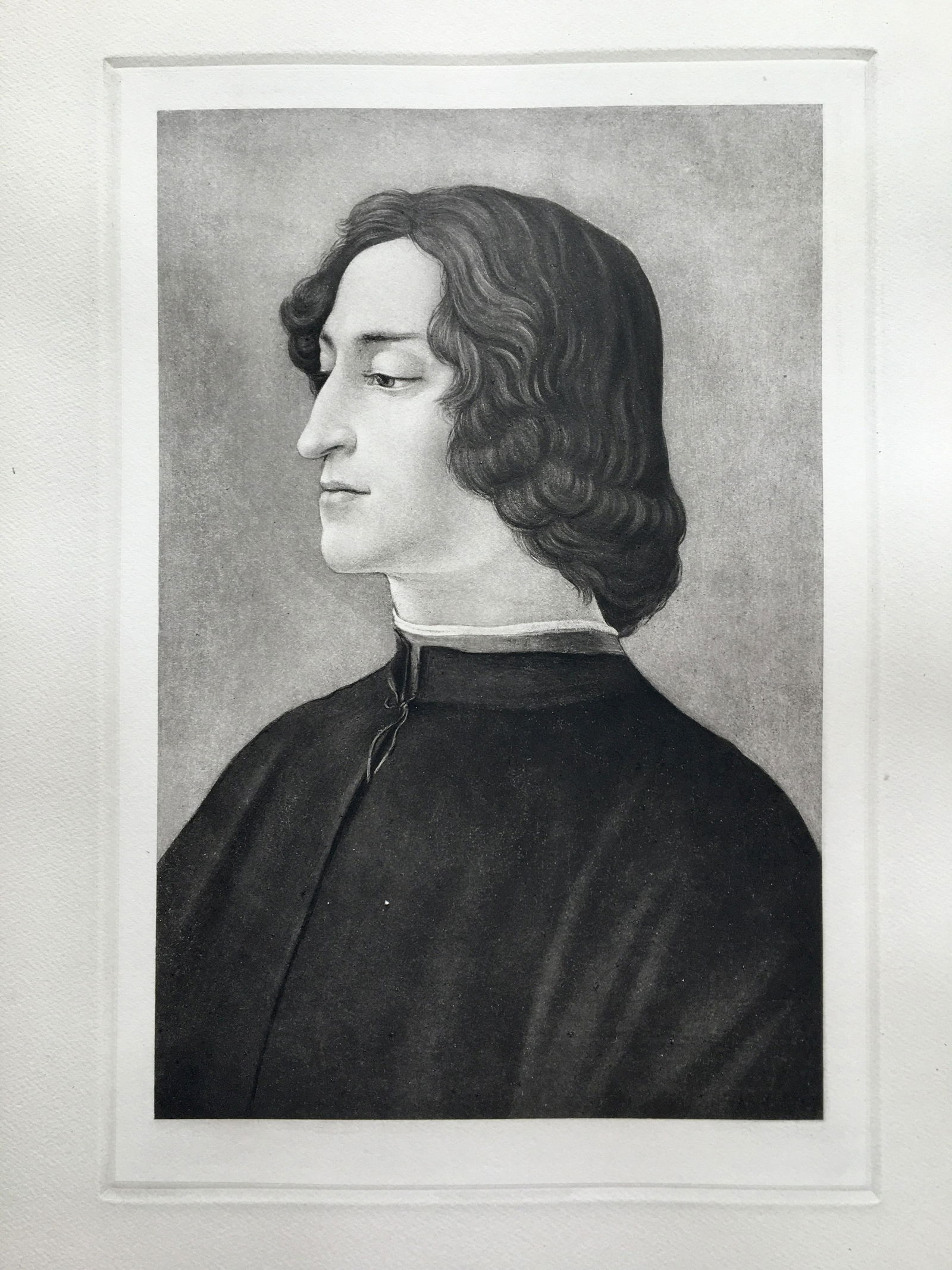 ETCHING AFTER SANDRO BOTICELLI GIULIANO DE MEDICI (1 of 2)