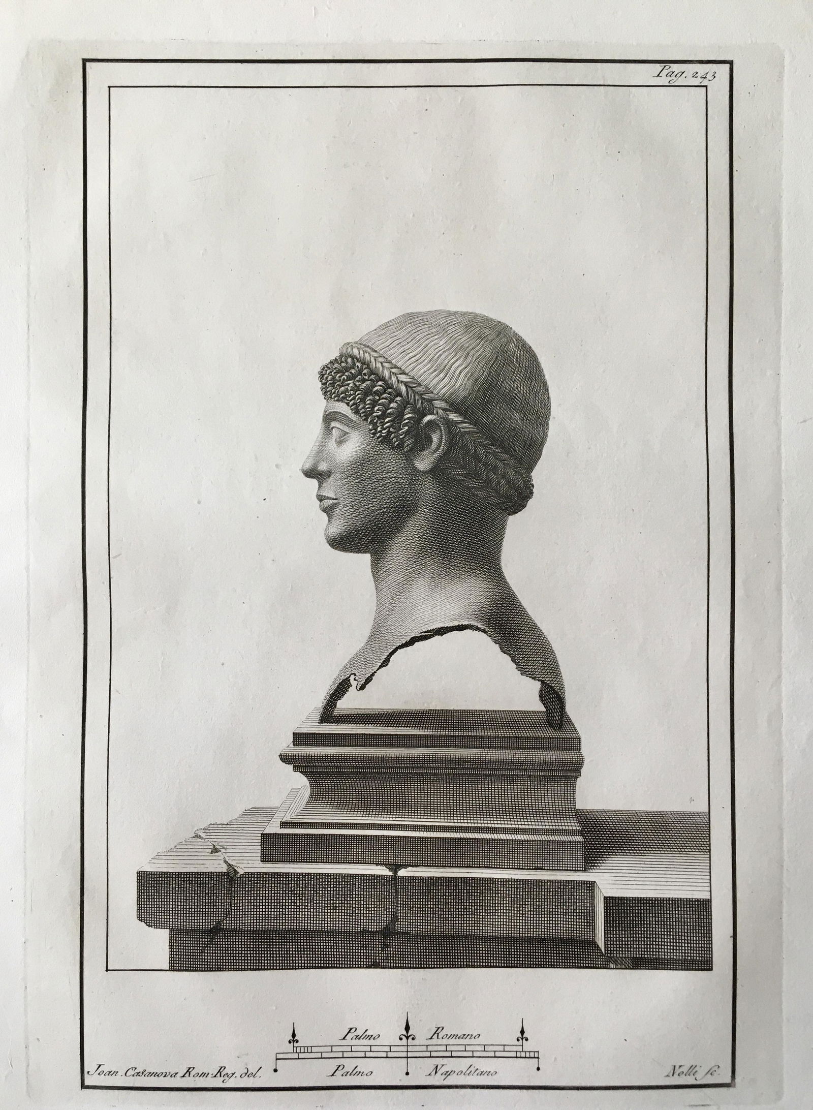 18th C ROMAN BUST ENGRAVING (1 of 3)