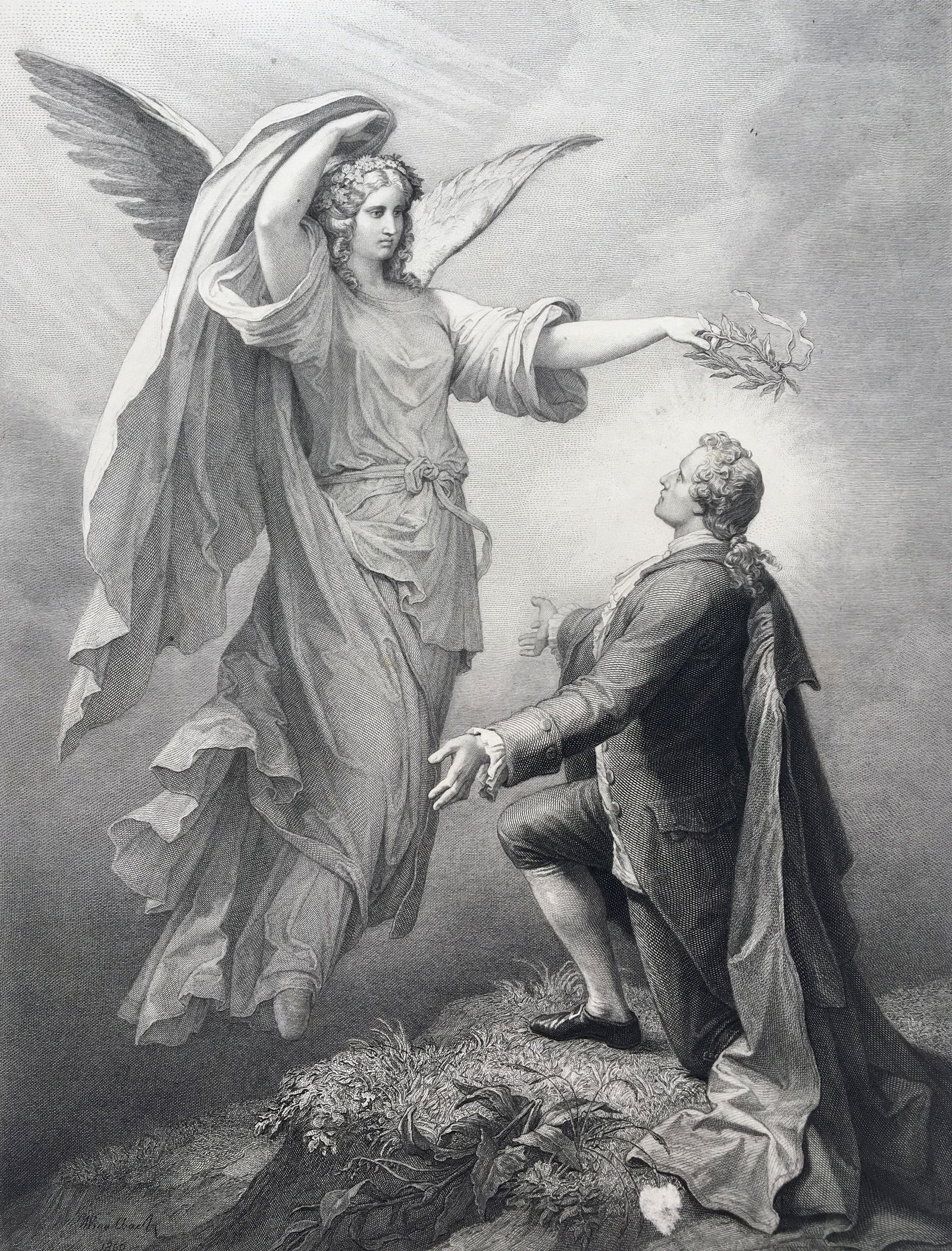 GOETHE MUSE ENGRAVING BY RUDOLPH STANG AFTER KAULBACH (1 of 7)