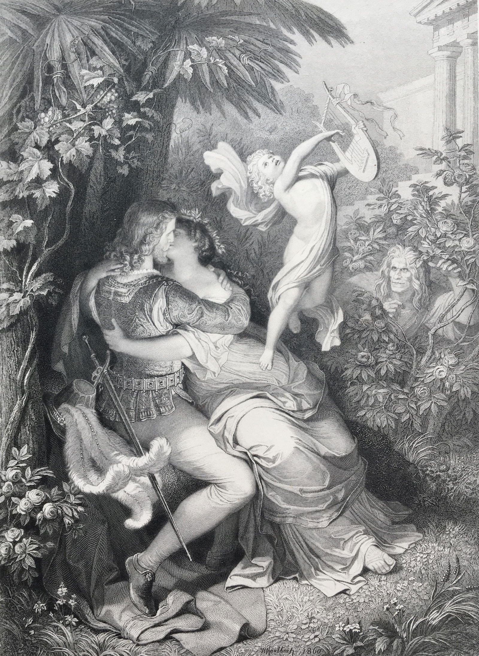 GOETHE ENGRAVING BY RUDOLF STANG AFTER KAULBACH (1 of 2)