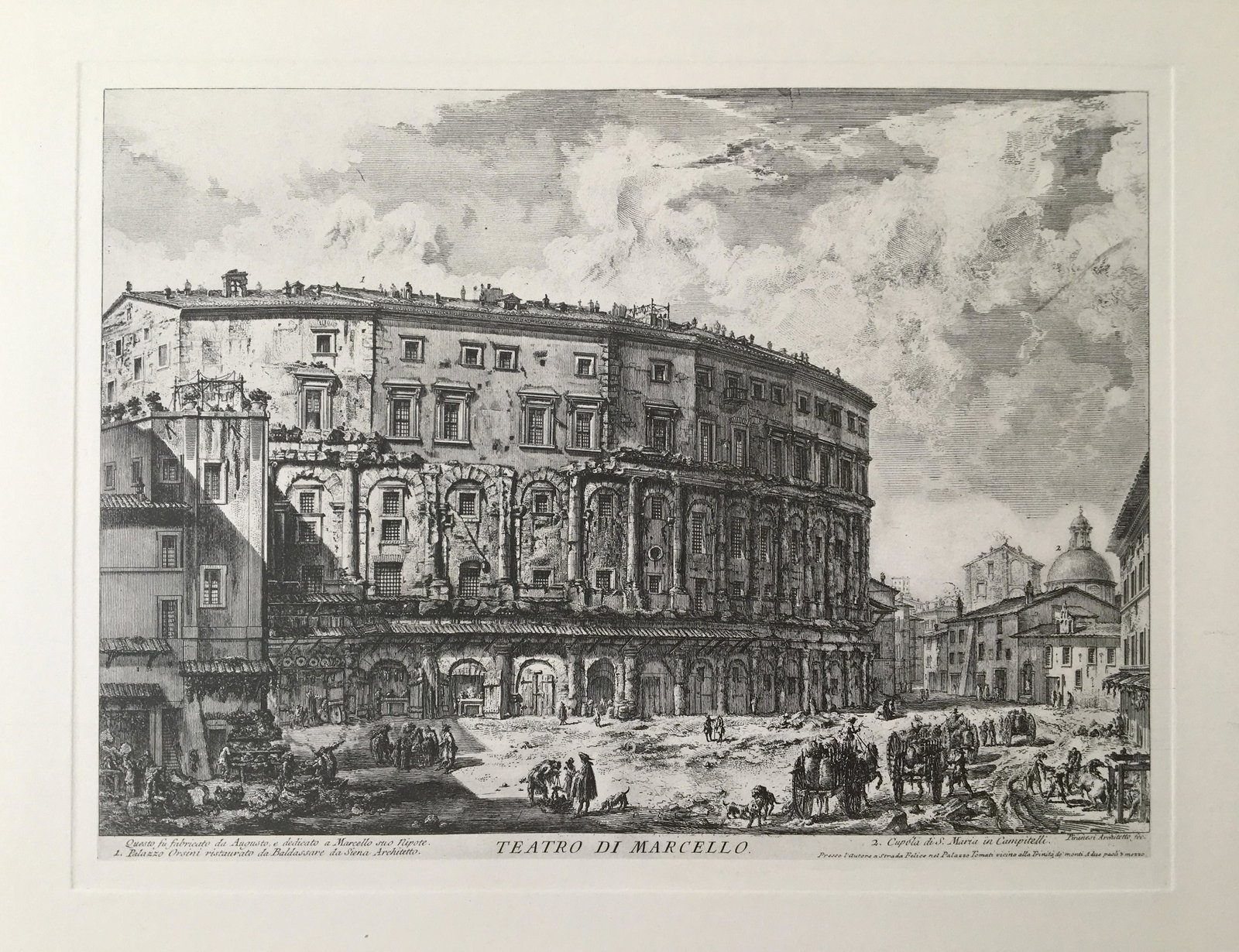 PIRANESI VINTAGE PRINT: PIRANESI VINTAGE PRINT. SIZE: 19 X 13 INCHES. UNFRAMED.