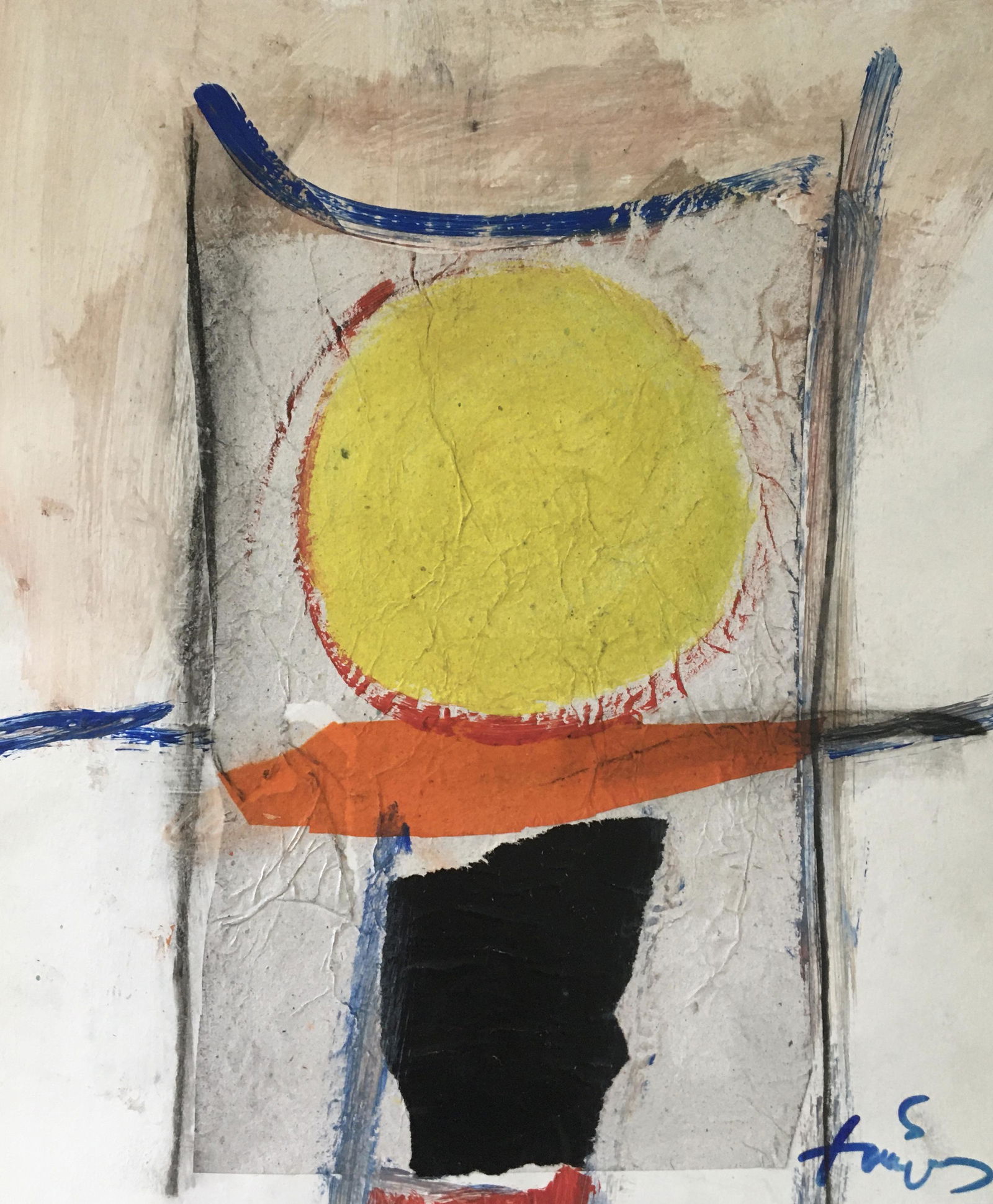 ABSTRACT MIXED MEDIA PAINTING TAPIES (1 of 2)