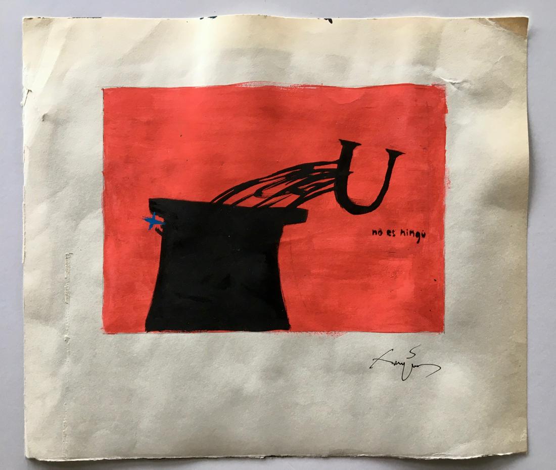 ABSTRACT MIXED MEDIA PAINTING TAPIES (1 of 3)