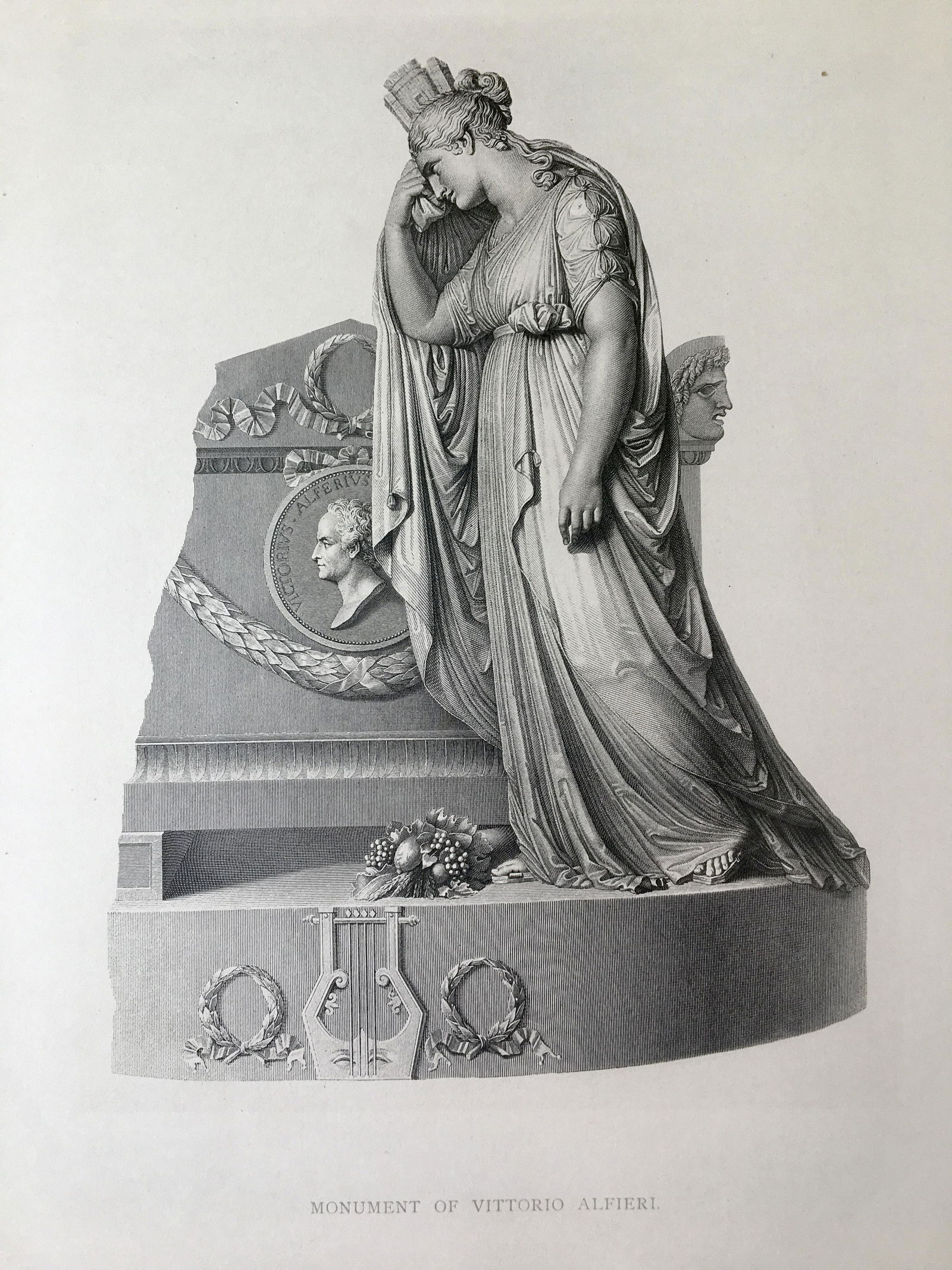ENGRAVING AFTR ANTONIO CANOVA MONUMENT VITTORIO ALFIERI (1 of 2)