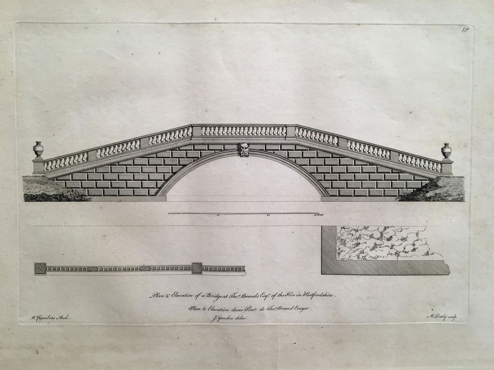 ANTIQUE ARCHITECTURAL ENGRAVING VITRUVIUS BRITANNICUS (1 of 3)