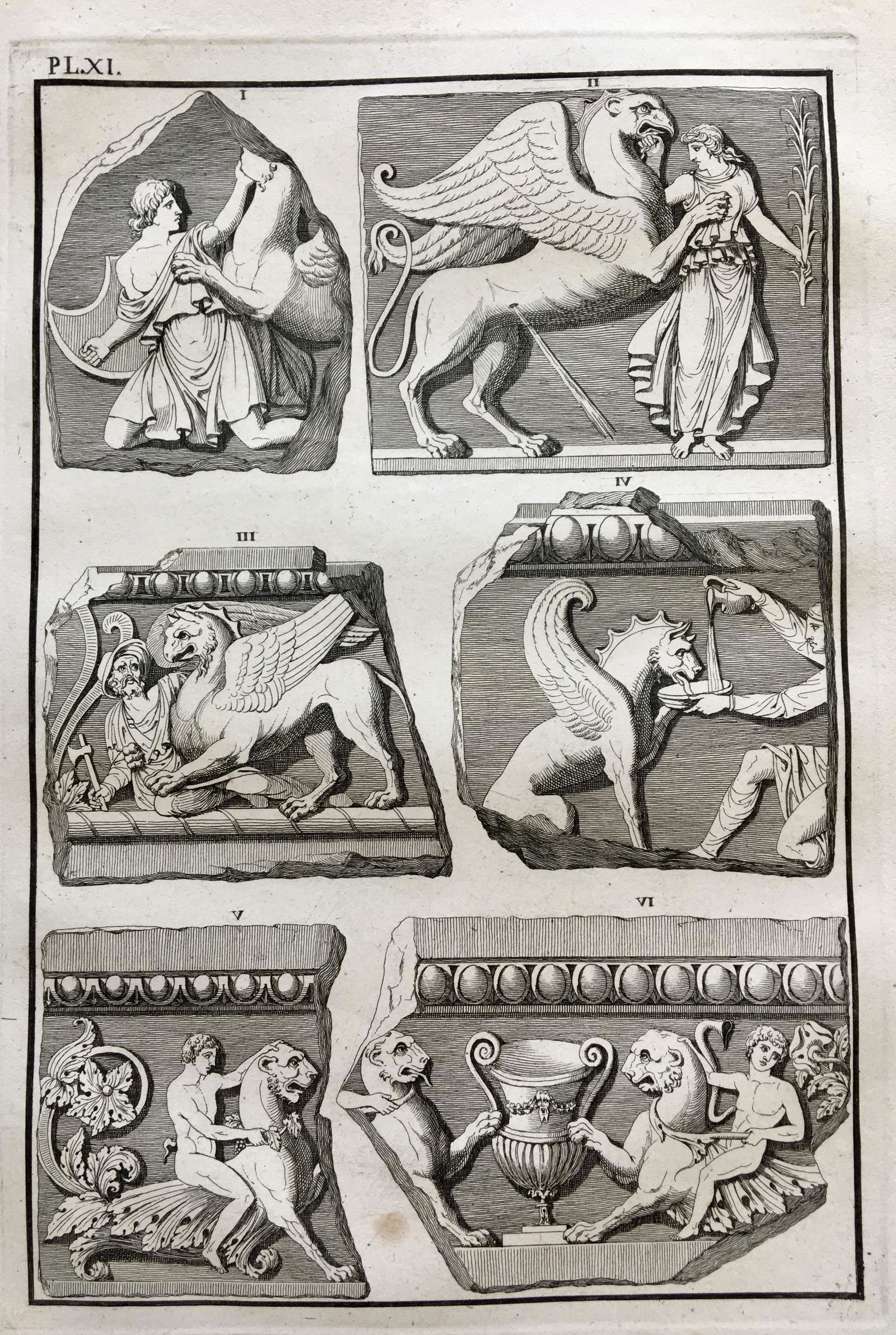 ANTIQUE ENGRAVING OF GREEK STATUES (1 of 2)