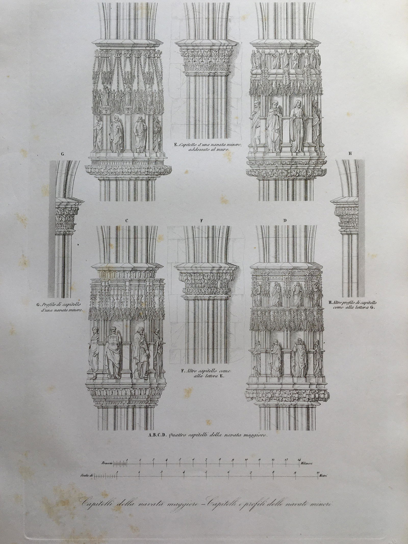 ANTIQUE ARCHITECTURAL ITALIAN ENGRAVING (1 of 2)