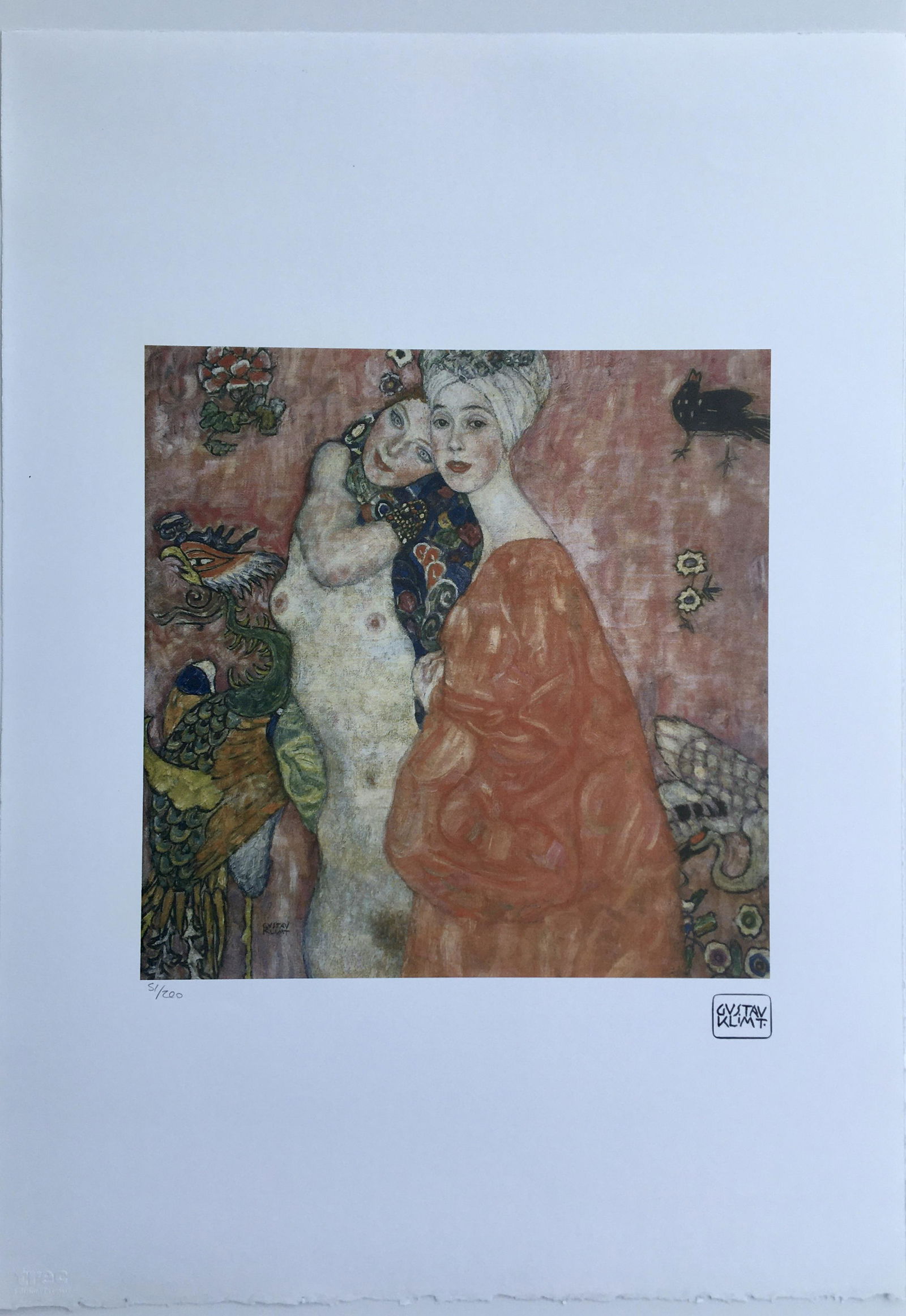 GUSTAV KLIMT LARGE LITHOGRAPH PRINT (1 of 2)