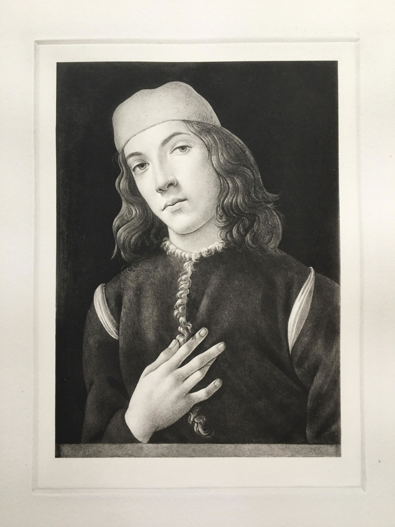 ETCHING AFTER SANDRO BOTTICELLI PORTRAIT OF A YOUNG MAN (1 of 2)