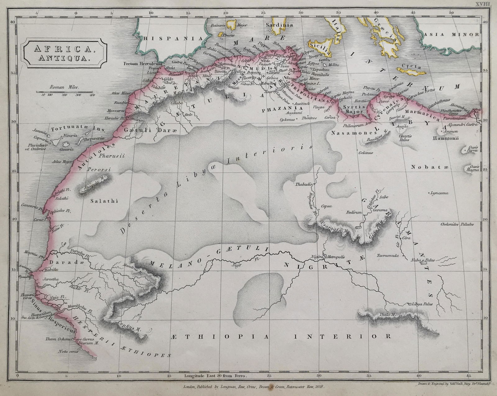 Africa Antiqua Antique Map 1826 (1 of 3)