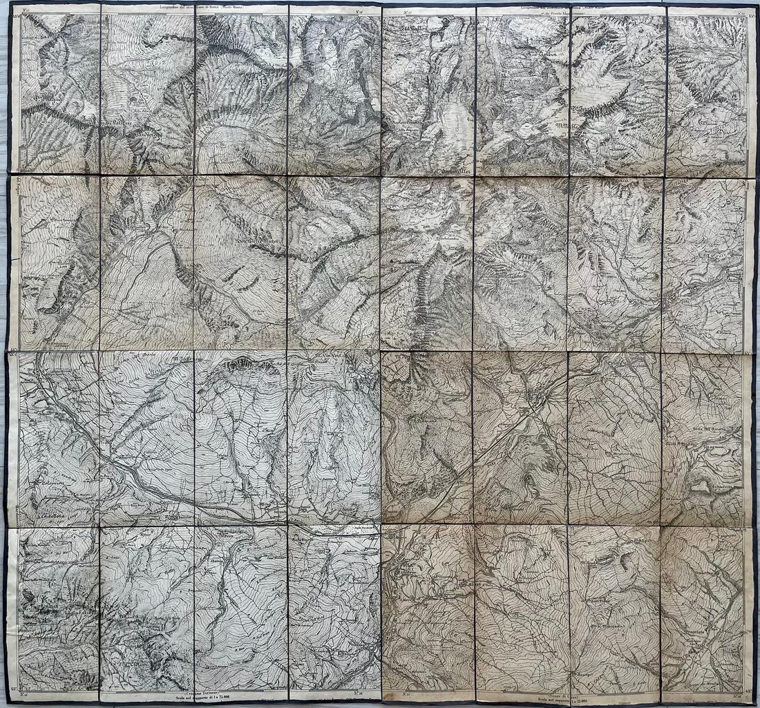 LARGE ANTIQUE ITALIAN MAP (1 of 4)