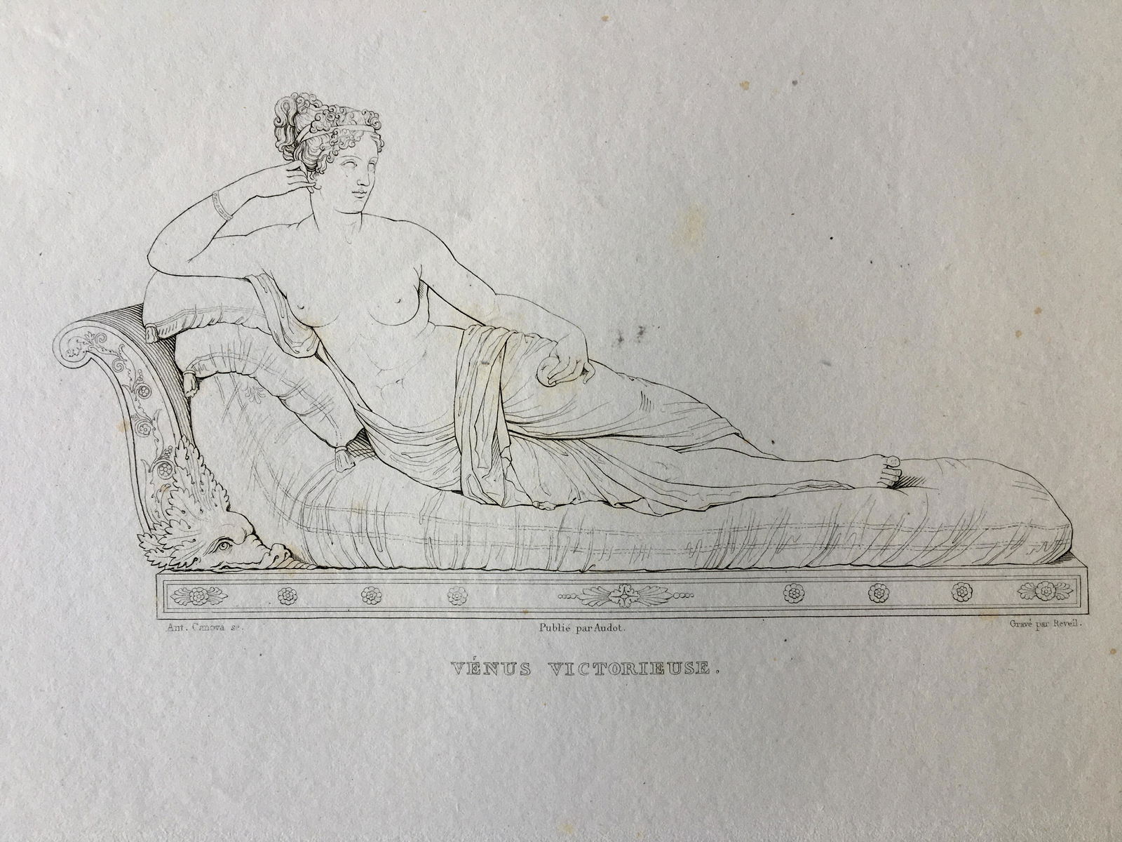 ANTIQUE ENGRAVING AFTER ANTONIO CANOVA (1 of 2)