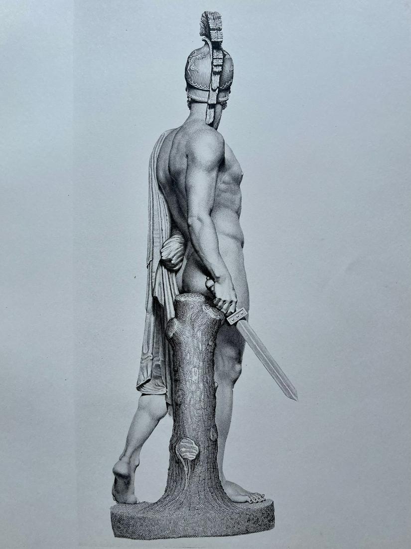 HECTOR ANTIQUE ENGRAVING AFTER ANTONIO CANOVA: ANTIQUE ENGRAVING AFTER ANTONIO CANOVA. Engraving is sold Unframed. Size: 13 X 10.5 inches. Printed Circa 1870.