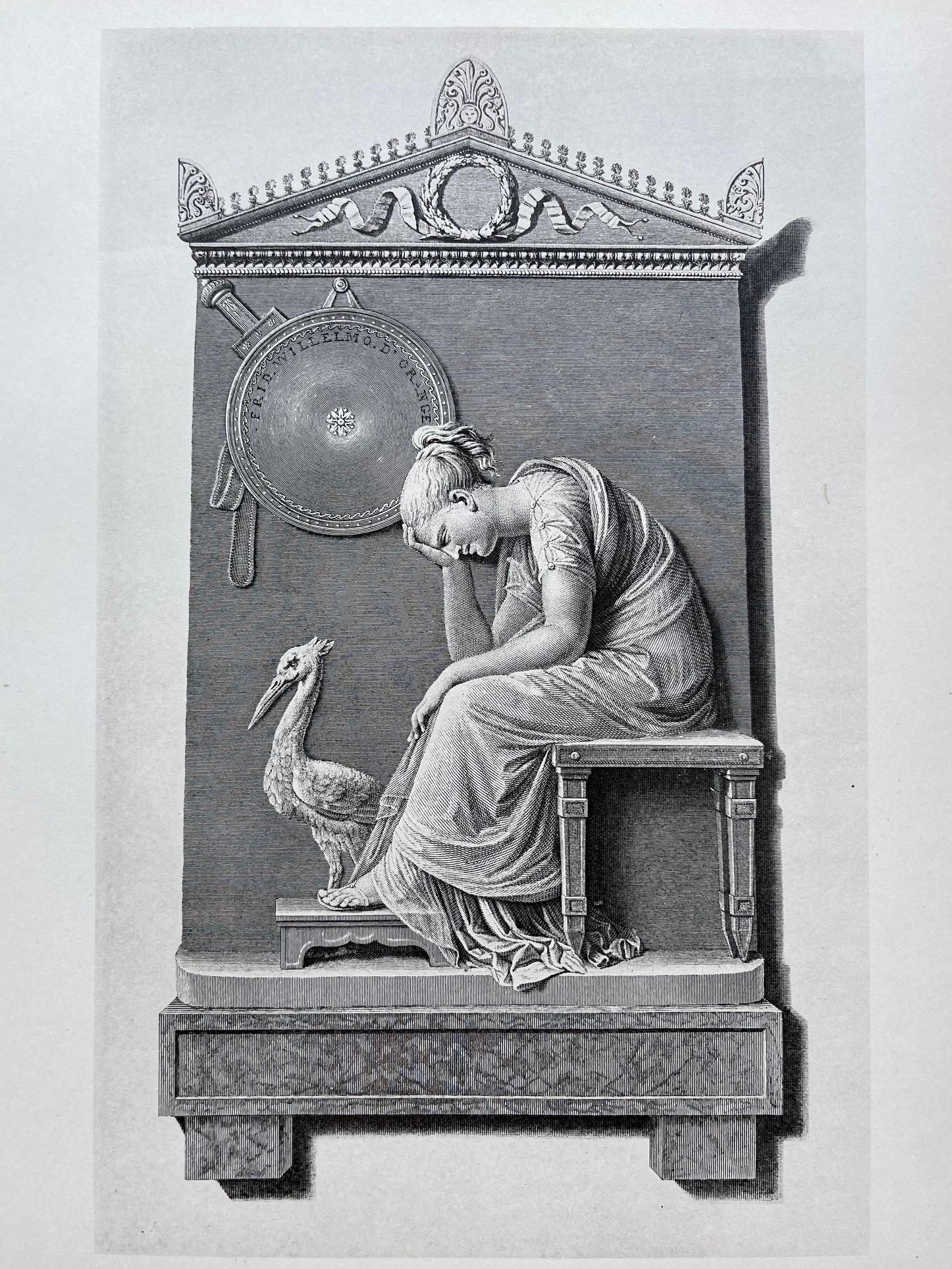ENGRAVING CANOVA MONUMENT FREDERIC PRINCE OF ORANGE (1 of 2)